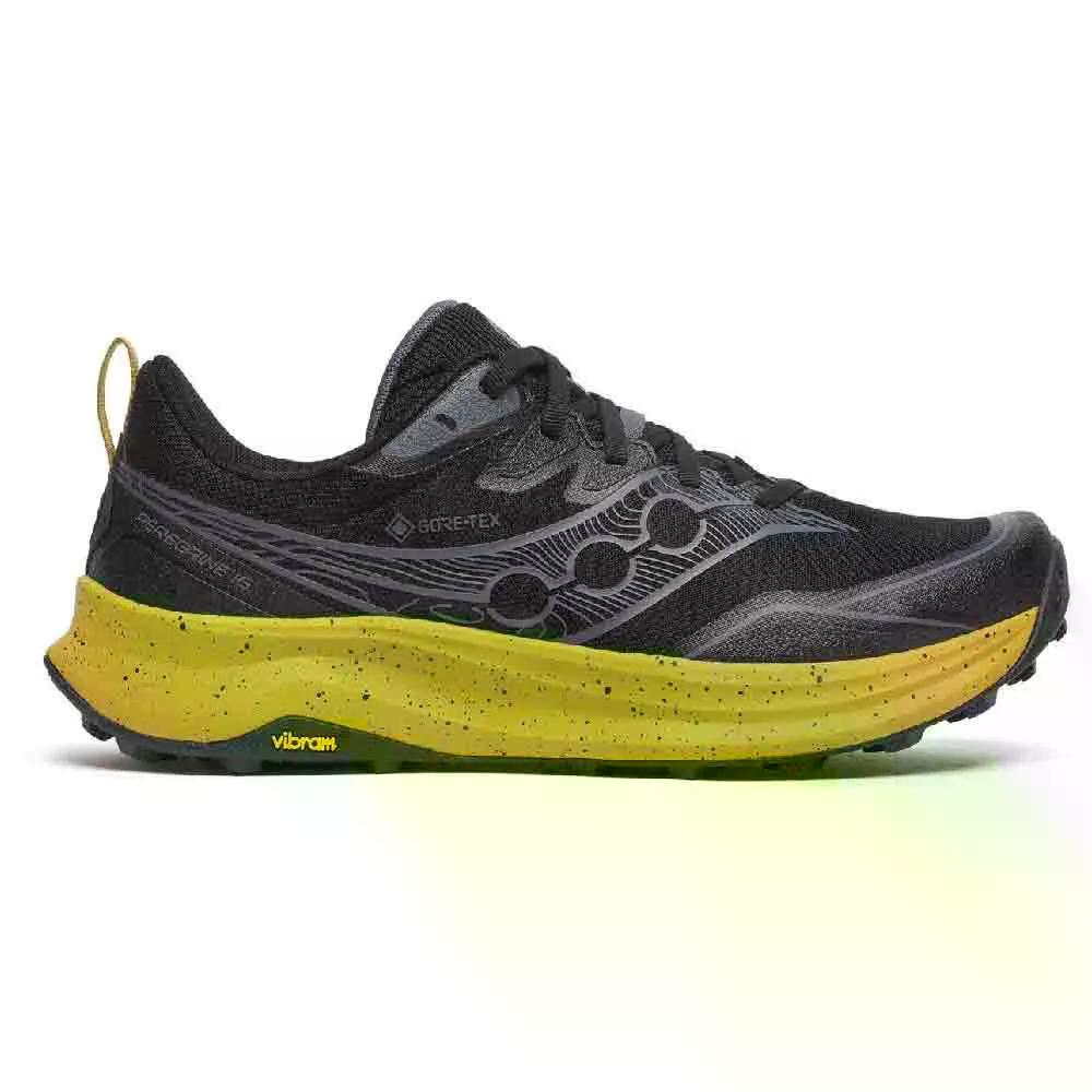 サッカニー ペレグリン 16 ゴアテックス トレイル ランニングシューズ （ Black/Oil ） | SAUCONY Peregrine 16 GORE-TEX Trail Running Shoes [t]