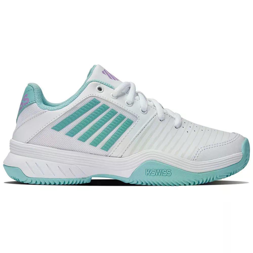 K-Swiss - K-SWISS Court Express HB クレーコート用シューズ （ White/AngelBlue/SheerLilac ） [t]