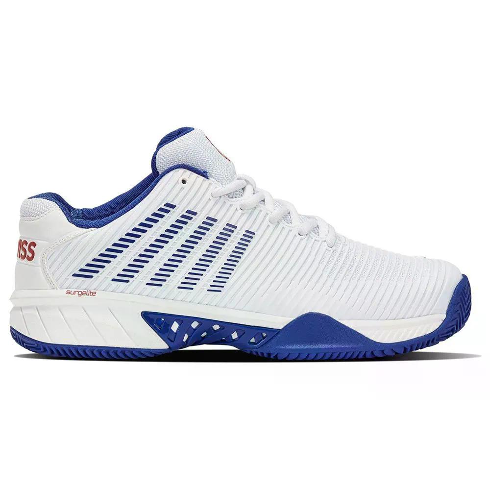 K-Swiss - ケースイス ハイパーコート エクスプレス 2 HB クレーコート シューズ （ White/ClassicBlue/MarsRed ） | K-SWISS Hypercourt Express 2 HB Clay Court Shoes [t]