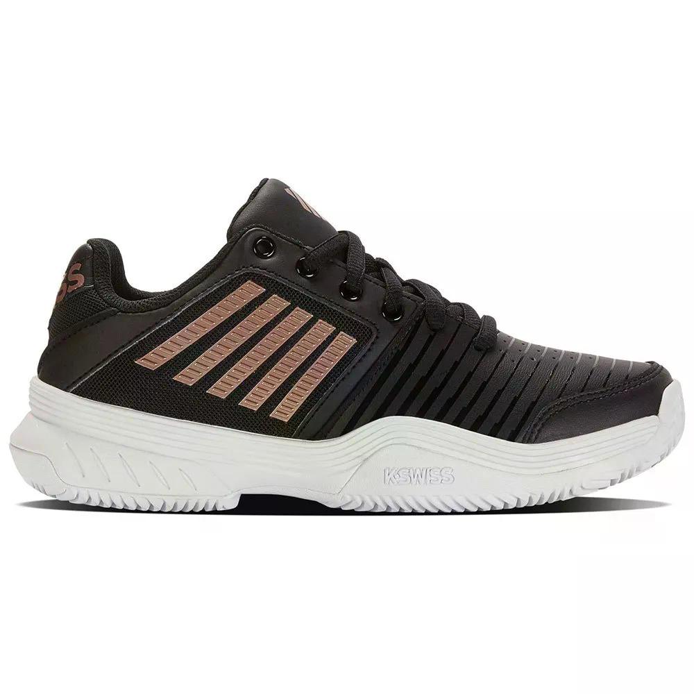 K-Swiss - ケースイス コート エクスプレス HB クレーコート シューズ レディース （ Black/White/RoseGold ） | K-SWISS Court Express HB Clay Court Shoes Women [t]