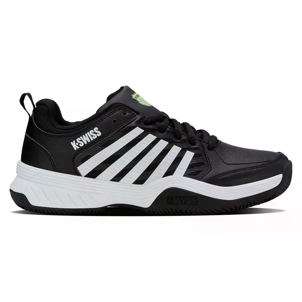 K-Swiss - ケースイス コート エクスプレス 2 クレーコート シューズ （ Black/White/SoftNeonGreen ） | K-SWISS Court Express 2 Clay Court Shoes [t]