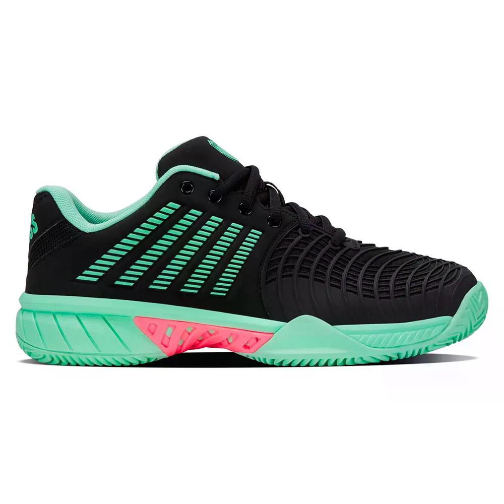 樂天商城 - K-SWISS Express Light 3 HB クレーコート用シューズ （ Black/NeonMint/NeonPastelLilacPink ） [t]