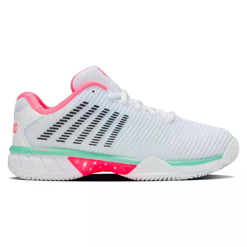 樂天商城 - ケースイス ハイパーコート エクスプレス 2 HB クレーコート シューズ レディース （ White/NeonPastelLilacPink/Black ） | [t]