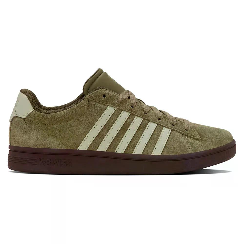 K-Swiss - ケースイス ライフスタイル コート タイブレーク II スエード スニーカー （ BurntOlive/BlackCoffee/Alfalfa ） | K-SWISS Lifestyle Court Tiebreak II Suede Sneakers [t]