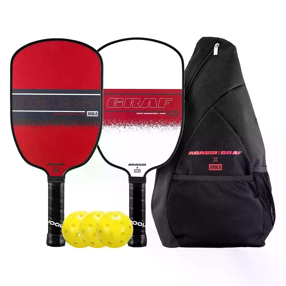 樂天商城 - ヨーラ アガシ/グラフ チャンピオン ピックルボール セット （ Black/Red/White ） | JOOLA Agassi/Graf Champion Pickleball Set [t]