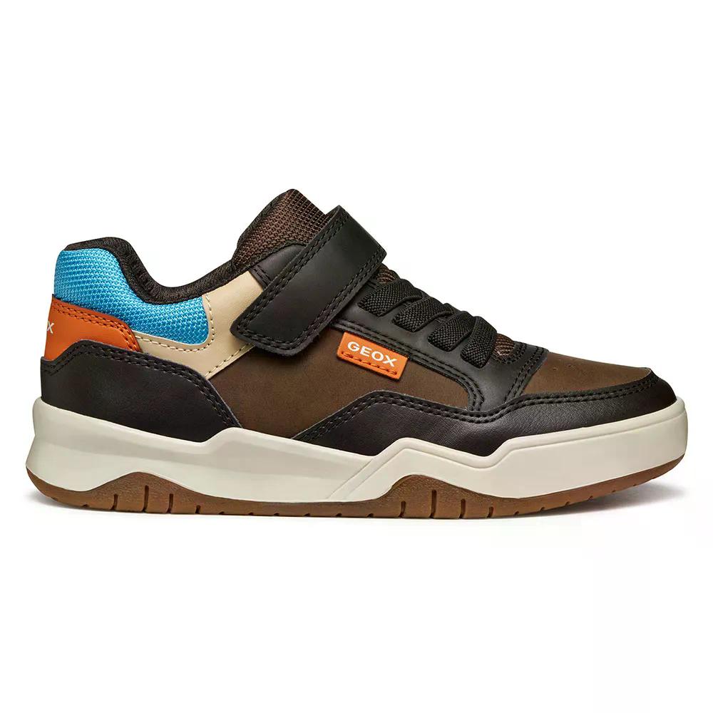 樂天商城 - ジェオックス ジュニア パース スニーカー （ Brown/LightBlue ） | GEOX Junior Perth Sneakers [t]