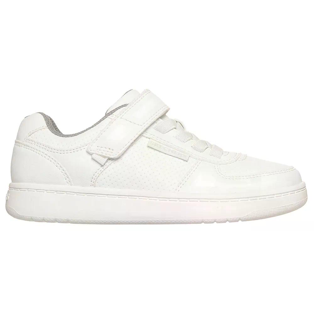 スケッチャーズ ボーイズ クイック ストリート ライト スニーカー （ WhiteSynthetic/GrayTrim ） | Skechers Boys Quick Street Lite Sneakers 