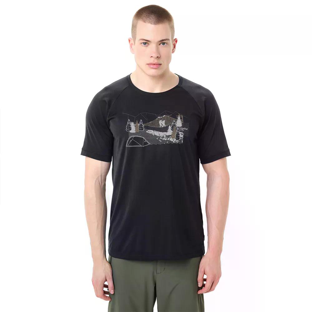 バウデ グリーン II ショートスリーブ Tシャツ （ Black ） | VAUDE Gleann II Short Sleeve T-Shirt 