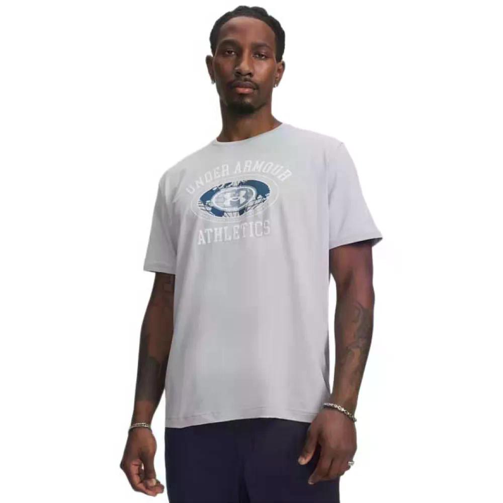 Rakuten - UNDER ARMOUR 60/40S Armor Globe 半袖Tシャツ （ Gray ） [t]