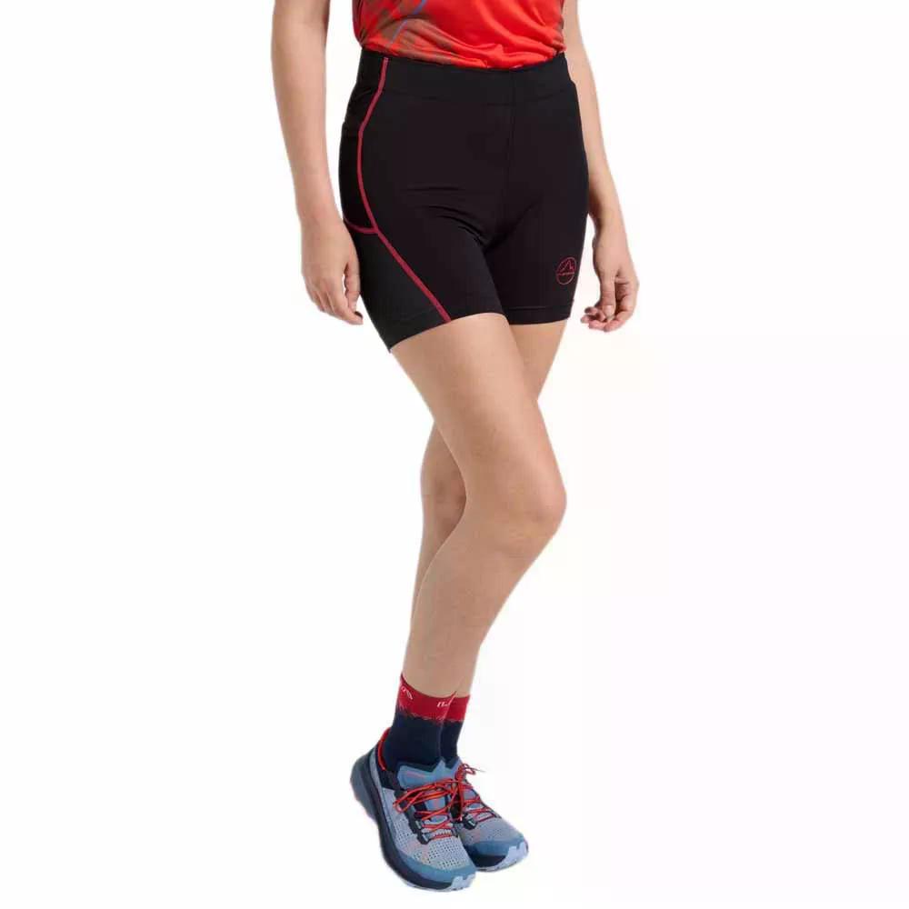 スポルティバ トライアンフ ショート レギンス レディース （ Black/Hibiscus ） | LA SPORTIVA Triumph Short Leggings Woman 