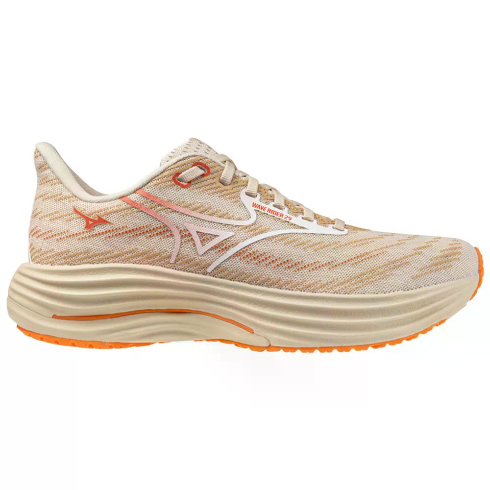 ミズノ ウェーブ ライダー 29 ランニングシューズ ウィメンズ （ SummerSand/White/AutumnSunset ） | MIZUNO Wave Rider 29 Running Shoes Women [t]