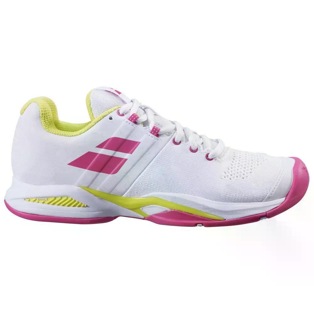 樂天商城 - BABOLAT Propulse Blast すべてのコートシューズ （ White/RedRose ） [t]