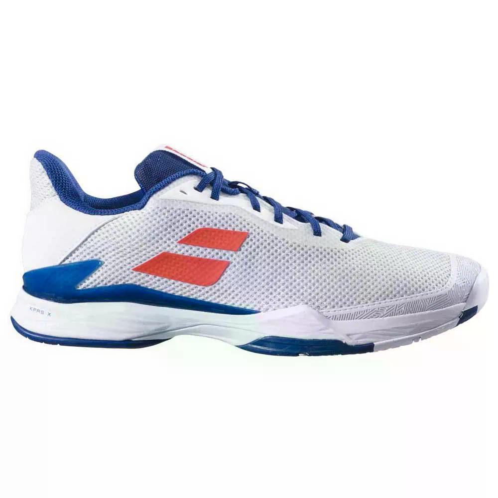 バボラ ジェット テレ オールコート テニス シューズ （ White/EstateBlue ） | BABOLAT Jet Tere All Court Tennis Shoes [t]