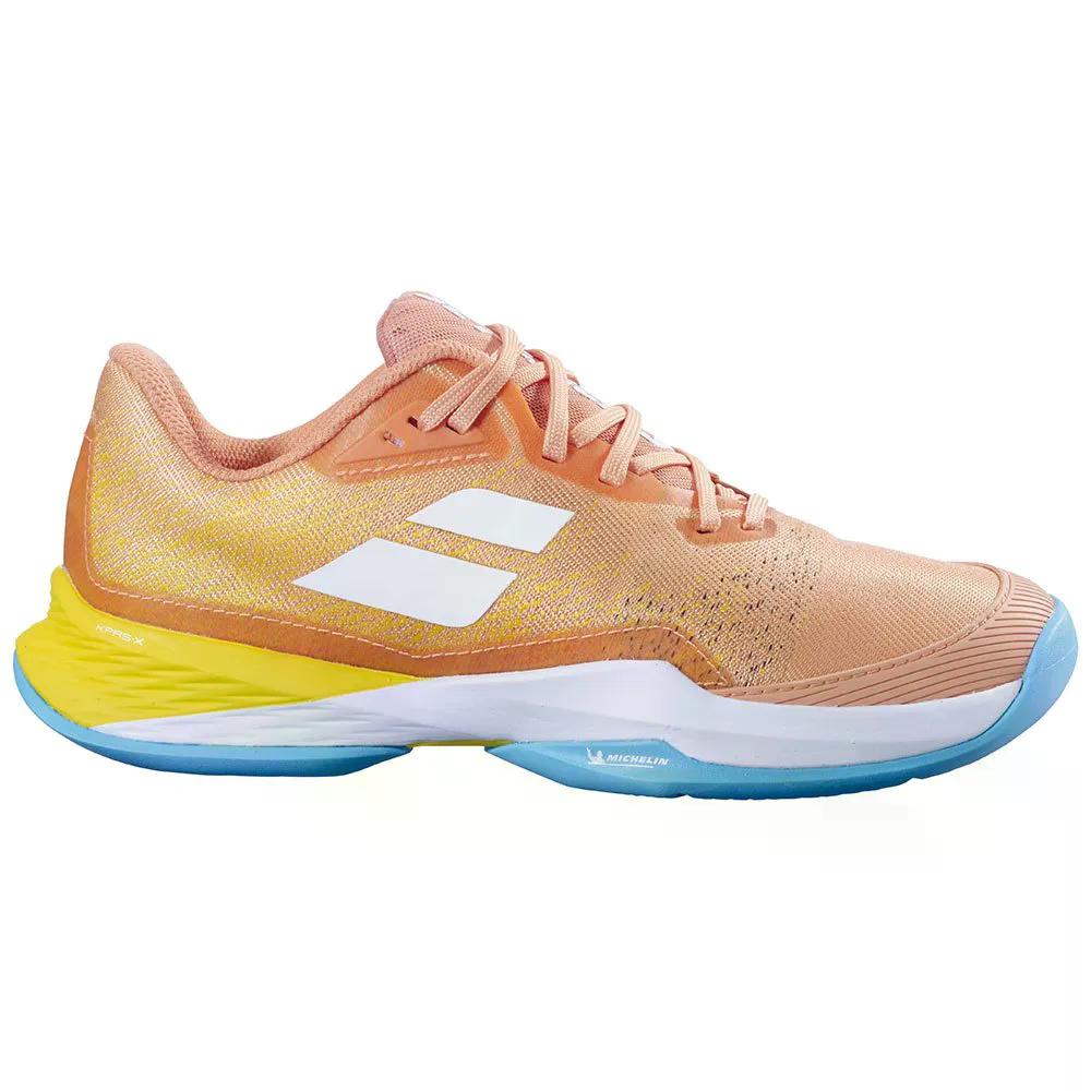 バボラ ジェット 3 オールコート テニス シューズ ウィメンズ （ Coral/GoldFusion ） | BABOLAT Jet 3 All Court Tennis Shoes Women's [t]