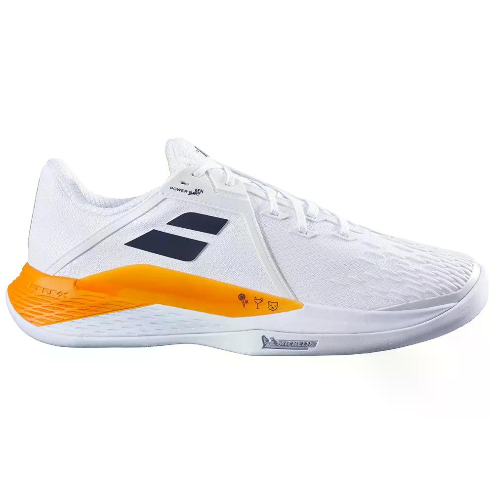 バボラ プロパルス フューリー 3 クレーコート テニス シューズ （ White/Orange ） | BABOLAT Propulse Fury 3 Clay Court Tennis Shoes [t]