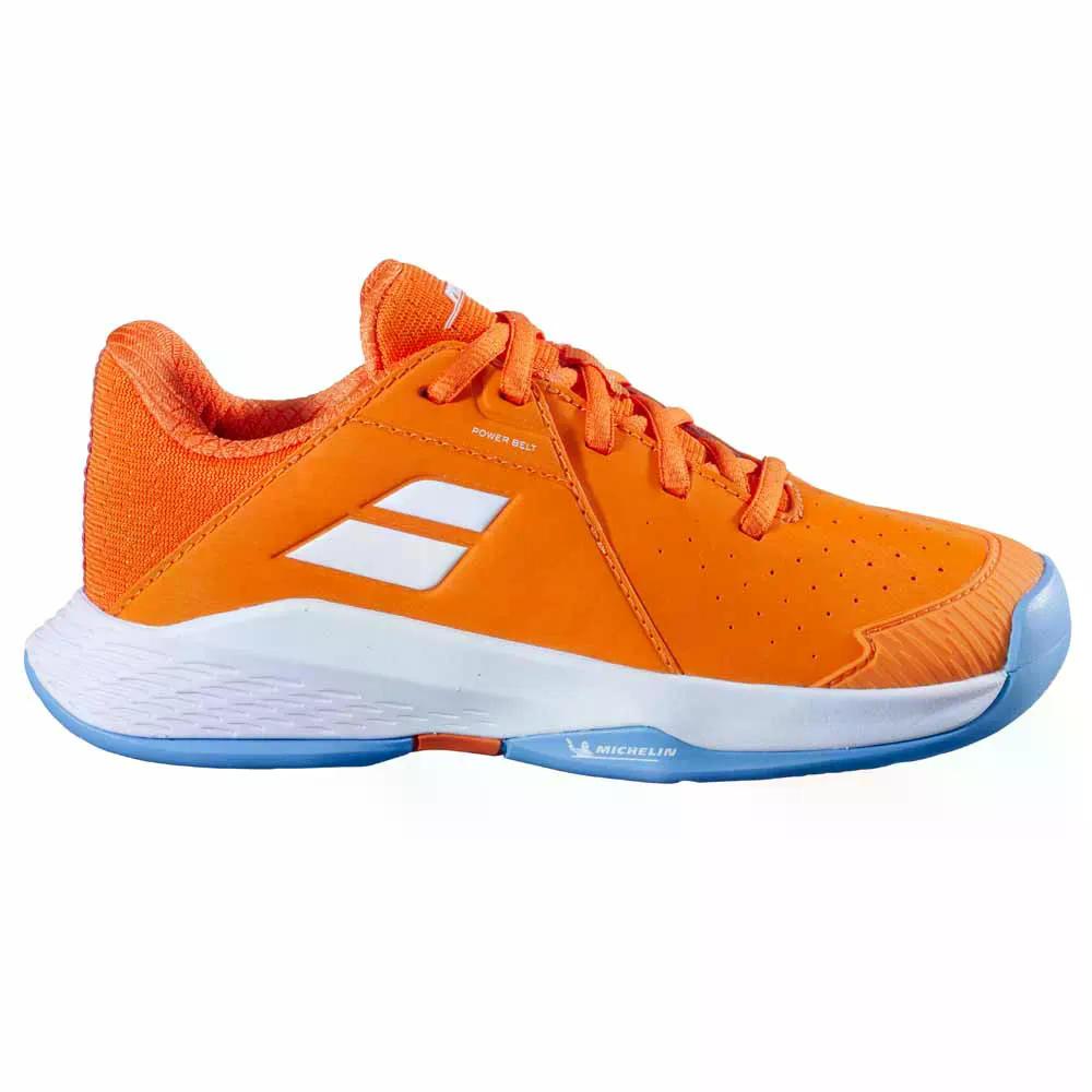 バボラ ジュニア プロップ 3 オールコート テニス シューズ （ OrangePeel ） | BABOLAT Junior Prop 3 All Court Tennis Shoes [t]