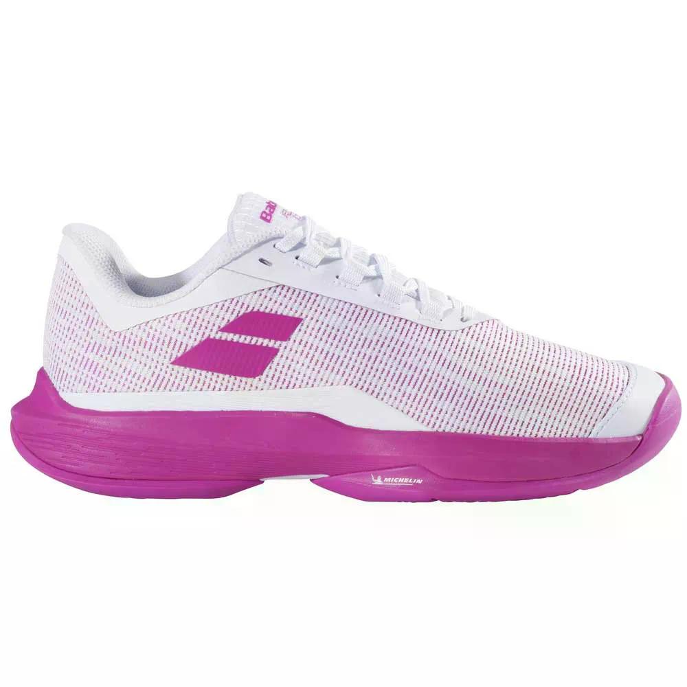 樂天商城 - BABOLAT Jet tere 2 すべてのコートシューズ （ White/FandangoPink ） [t]
