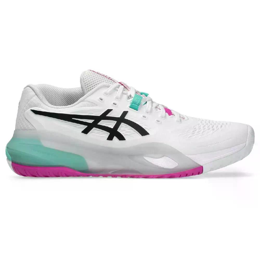 アシックス ゲル レゾリューション X オールコート テニス シューズ （ White/AuroraGreen ） | ASICS Gel-Resolution X All Court Tennis Shoes [t]