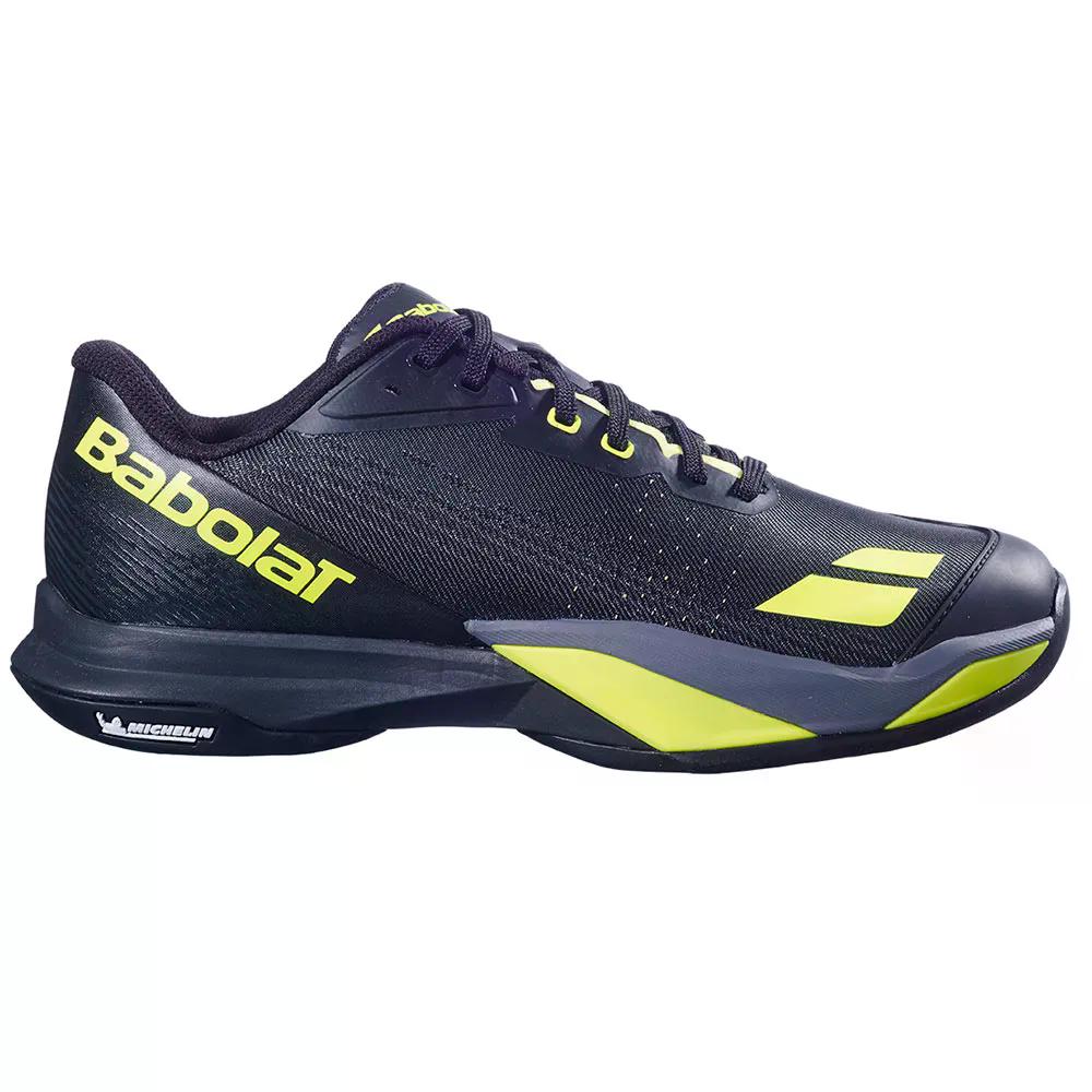バボラ ジェット マッハ 4 オールコート テニス シューズ （ Black/Aero ） | BABOLAT Jet Mach 4 All Court Tennis Shoes [t]