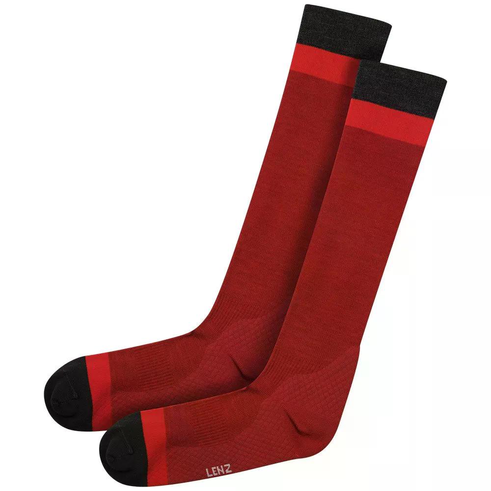 レンツ メリノ コンプレッション 1 ニーハイ ソックス （ Red ） | LENZ Merino Compression 1 Knee-High Socks 