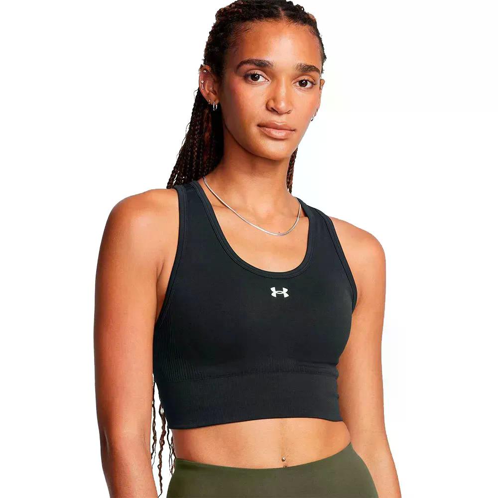 アンダーアーマー バニッシュ シームレス ミディアムサポート スポーツブラ （ Black/White ） | UNDER ARMOUR Vanish Seamless Medium-Support Sports Bra 