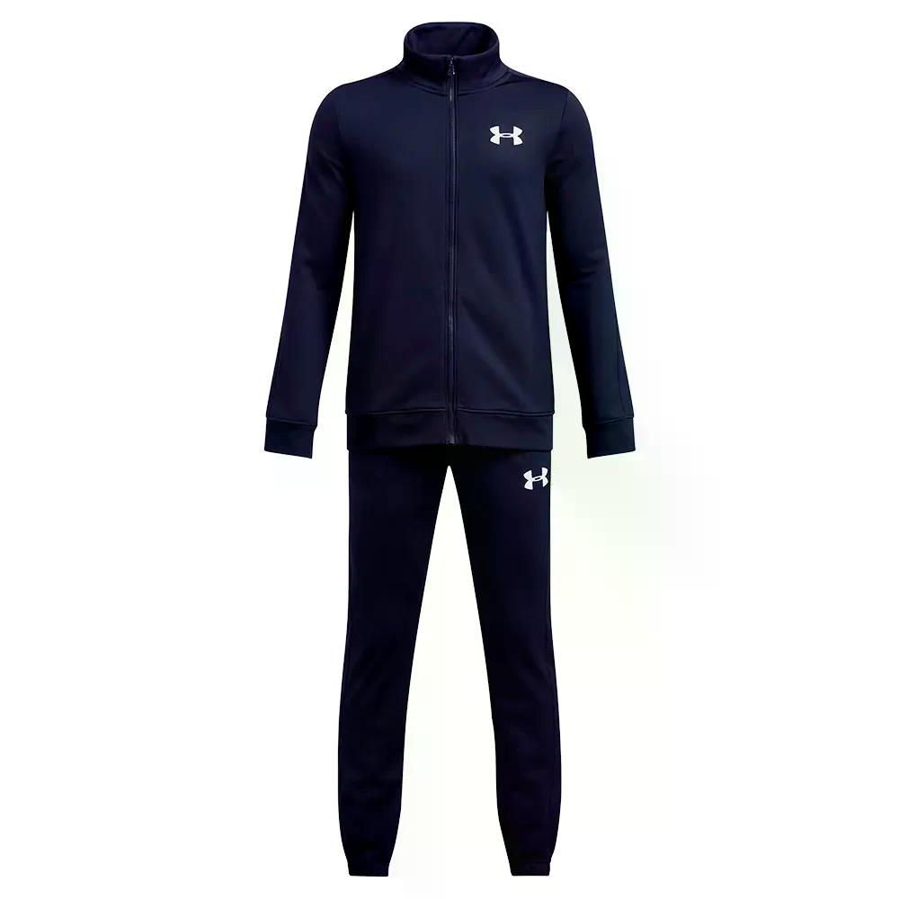 樂天商城 - アンダーアーマー ライバル ニット ジュニア トラックジャケット （ MidnightNavy/DownpourGray/DownpourGray ） | UNDER ARMOUR Rival Knit Junior Track Jacket [t]
