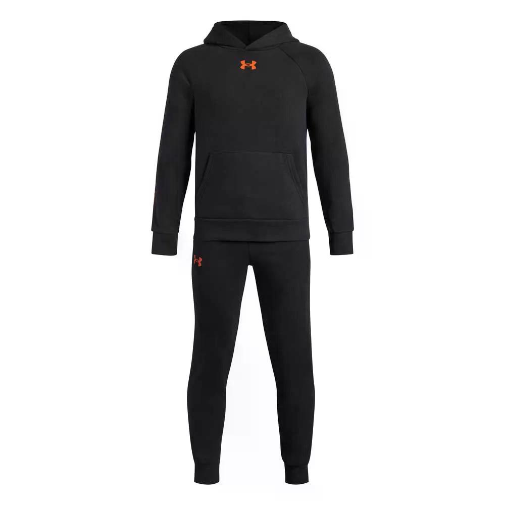 樂天商城 - アンダーアーマー ライバル フリース ジュニア トラックジャケット （ Black/OrangeBase ） | UNDER ARMOUR Rival Fleece Junior Track Jacket [t]