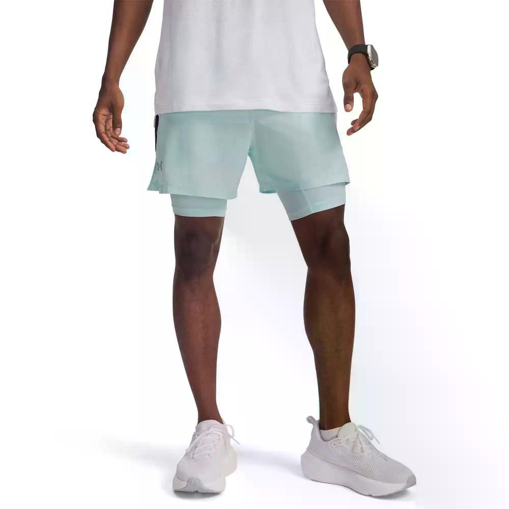 アンダーアーマー ローンチ 5インチ 2イン1 ショーツ （ Green ） | UNDER ARMOUR Launch 5" 2-in-1 Shorts 