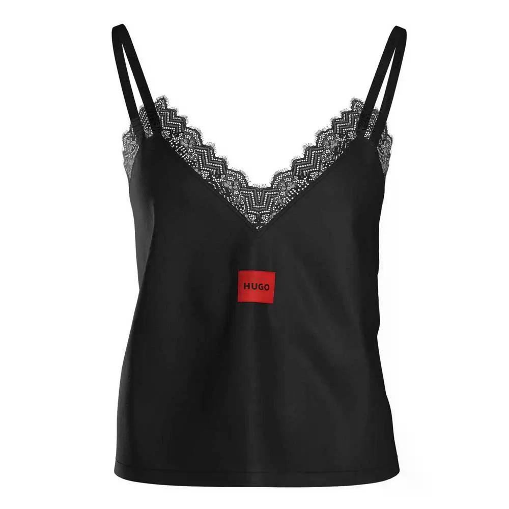 ヒューゴ レッド レーベル レース 10267405 スリーブレス パジャマ ウーマン Tシャツ （ Black ） HUGO Red Label Lace 10267405 sleeveless pyjama woman T-shirt t