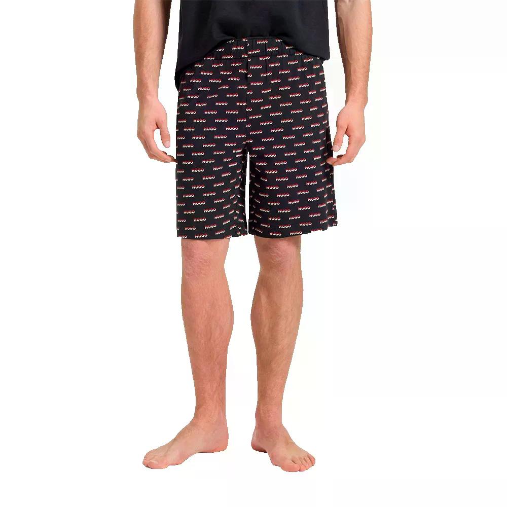 樂天商城 - ヒューゴ スプリット ロゴ 10270756 01 パジャマ ショーツ （ Black ） | HUGO Split Logo 10270756 01 pyjama shorts [t]