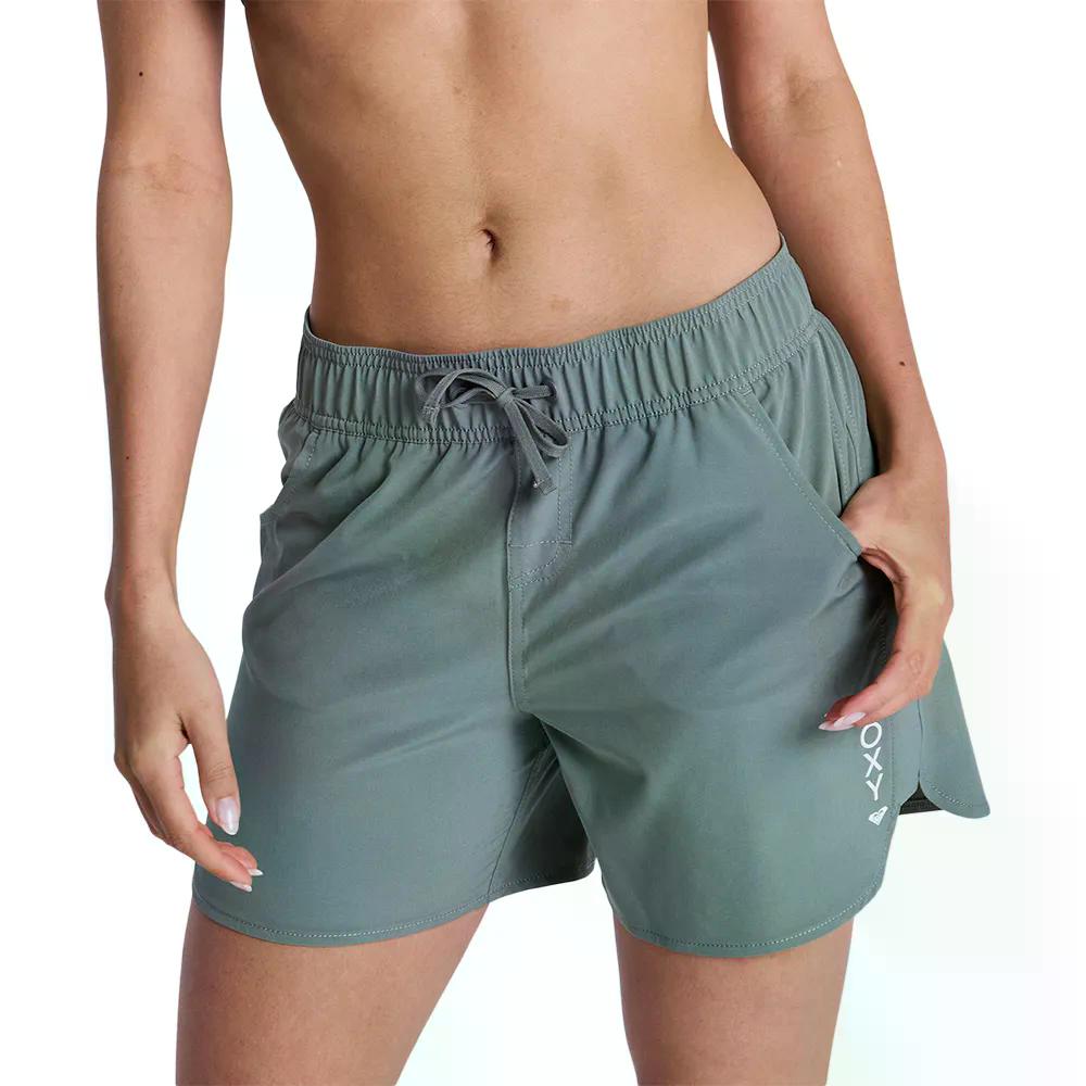 ロキシー ウェーブ 5インチ ボードショーツ レディース （ AgaveGreen ） | ROXY Wave 5-Inch Boardshorts Women [t]