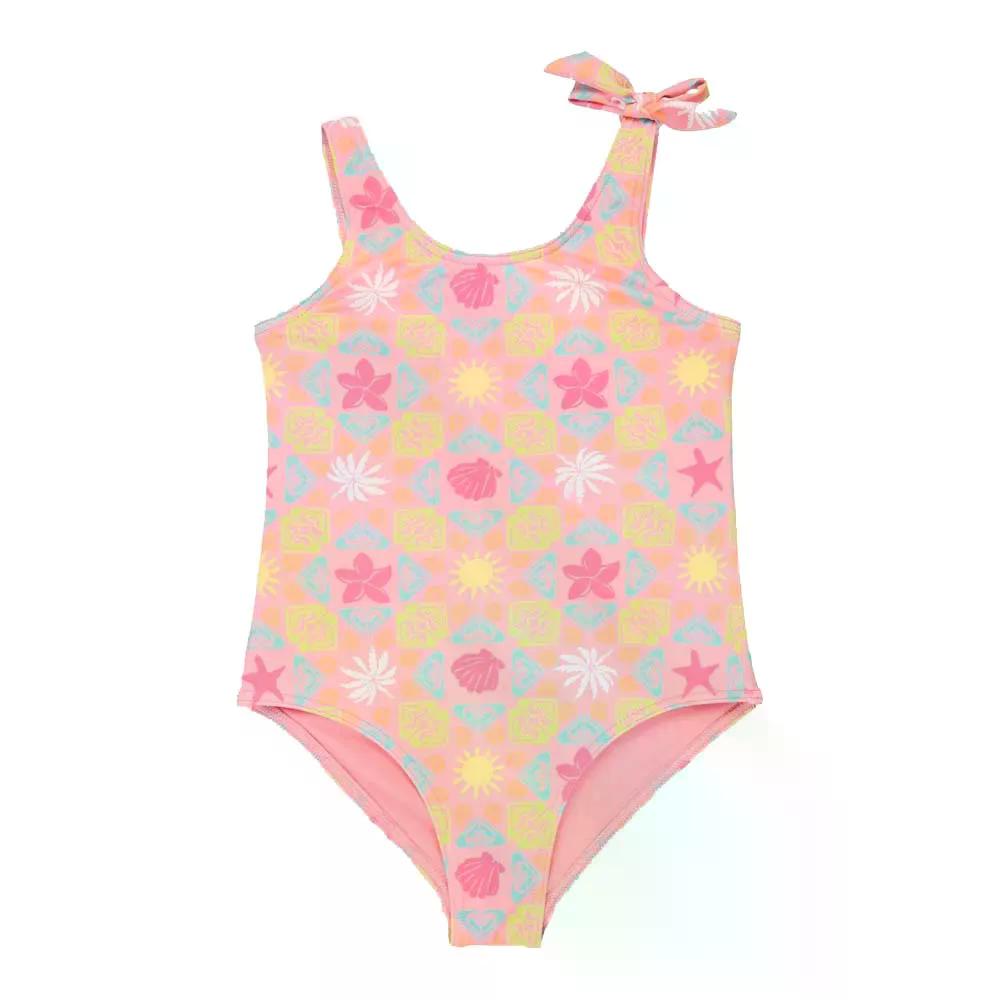 ロキシー チェック TW ジュニア スイムスーツ （ PlumeriaHippieHourDiagonal ） | ROXY Check Tw Junior Swimsuit [t]