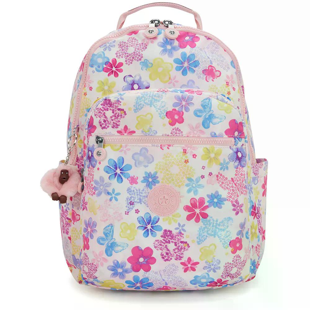 樂天商城 - キプリング ソウル カレッジ エクストラ 32L レディース バックパック （ FlowerStamp ） | KIPLING Seoul College Extra 32L Women's backpack [t]