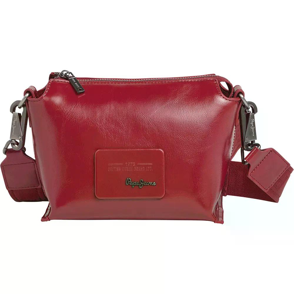 ペペ ジーンズ エディス グロッシー ショルダー バッグ （ Red ） PEPE JEANS Edith Glossy shoulder bag t