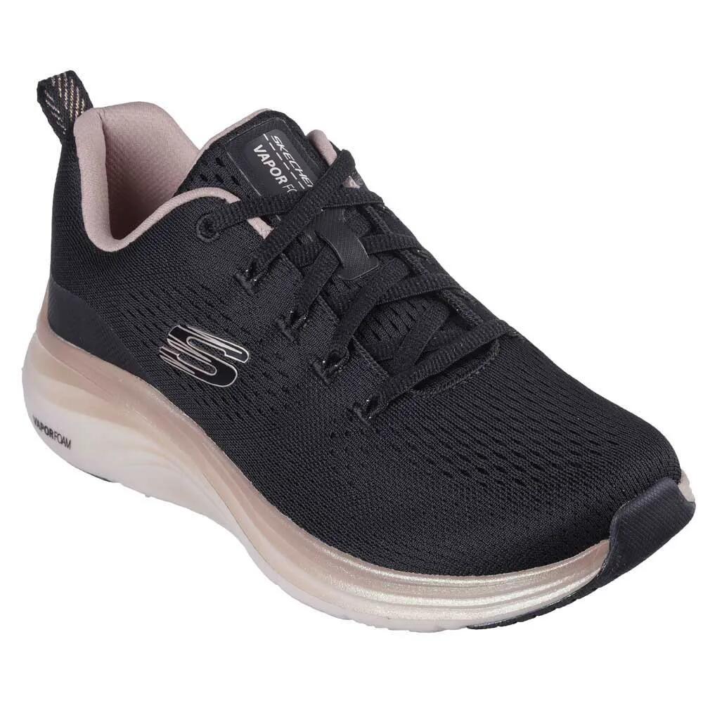 樂天商城 - スケッチャーズ ヴェイパー フォーム ミッドナイト グリマー シューズ レディース （ Black Mesh / Rose Gold Trim ） | SKECHERS Vapor Foam Midnight Glimmer shoes Women [t]