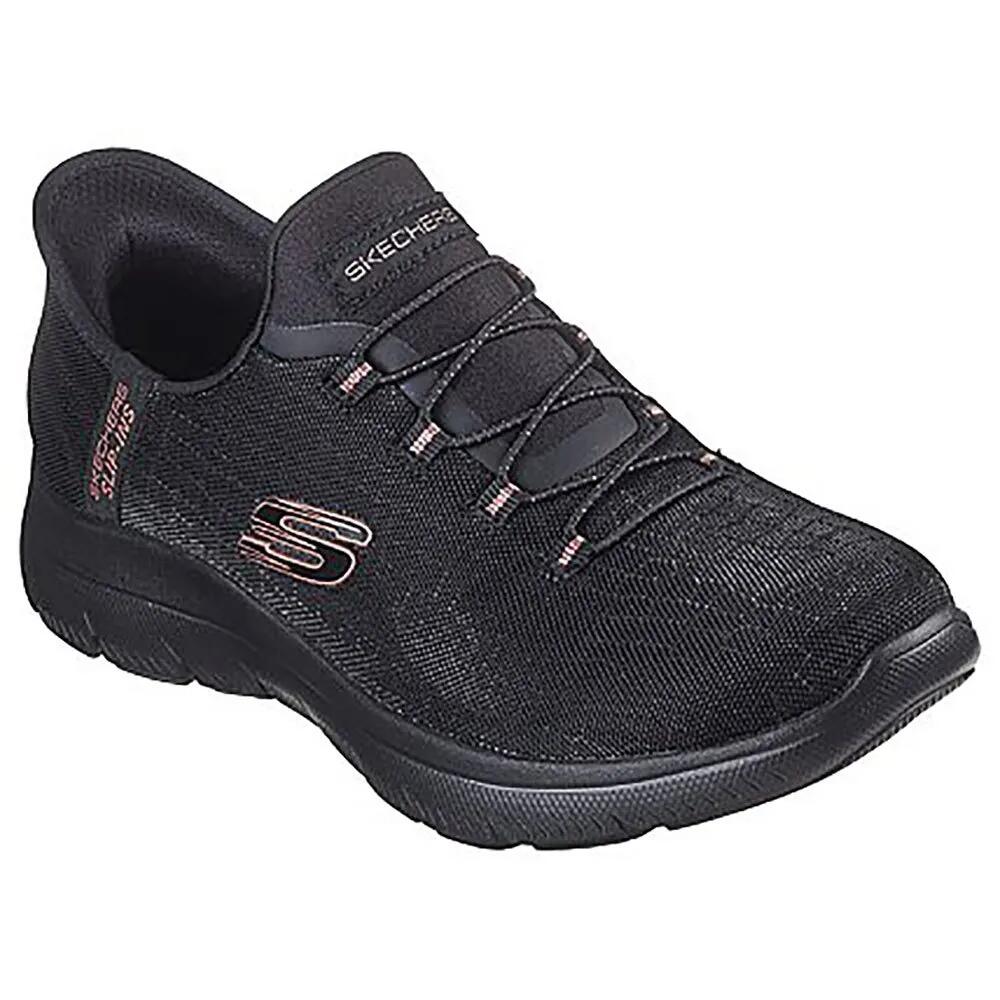 スケッチャーズ サミッツ シューズ レディース （ Black Mesh / Black / Rose Gold Trim ） | SKECHERS Summits shoes Women [t]