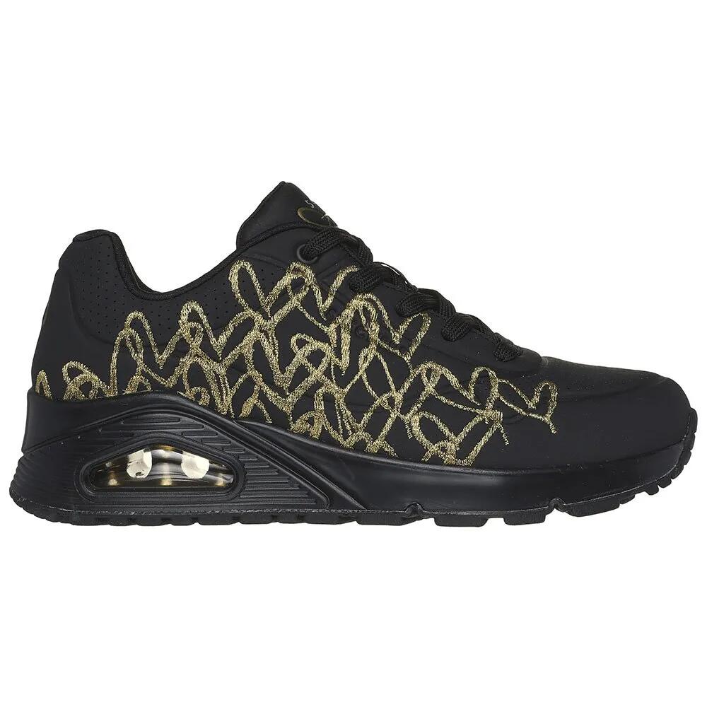 スケッチャーズ ウノ シューズ レディース （ Black Durabuck / Gold Mylar Embroidery ） | SKECHERS ..