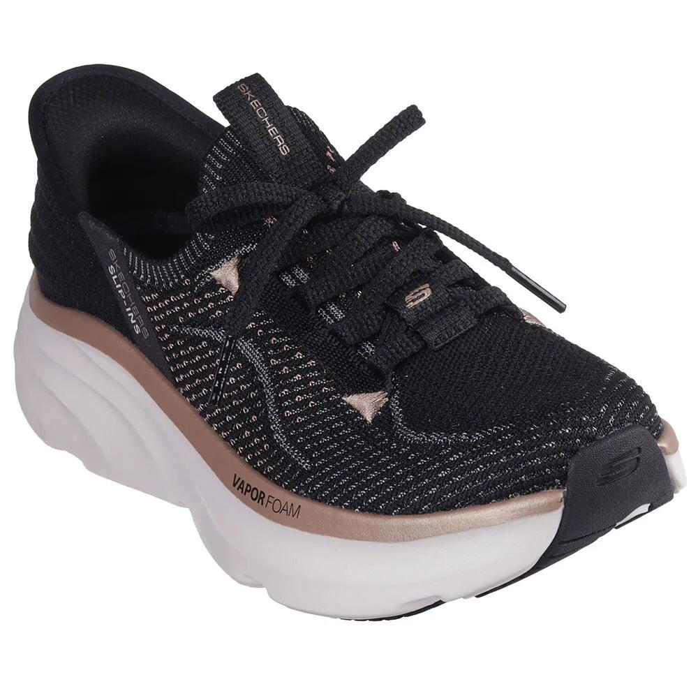 スケッチャーズ D´ラックス ヴェイパー シューズ レディース （ Black Knit / Rose Gold Trim ） | SKECHERS D´Lux Vapor shoes Women [t]