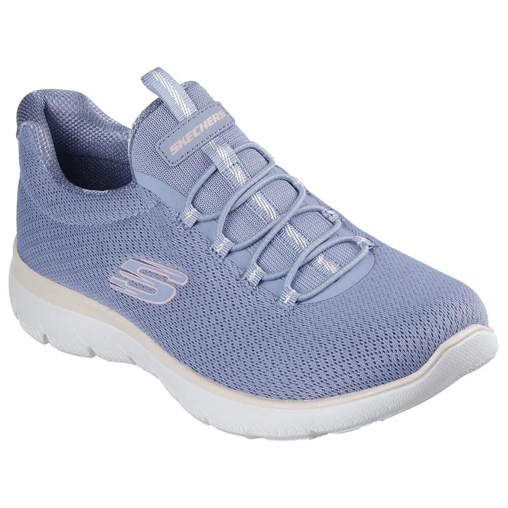 スケッチャーズ サミッツ スリップオン シューズ レディース （ Light Blue Mesh / Multi Trim ） SKECHERS Summits slip-on shoes Women t