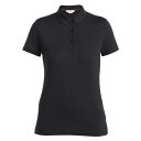 アイスブレーカー メリノ 150 テック ライト III ショートスリーブ ポロ レディース ( Black ) | ICEBREAKER Merino 150...
