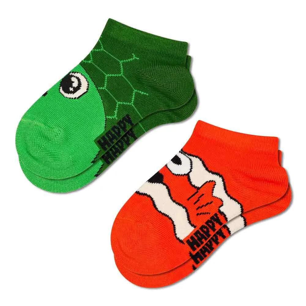 ϥåԡå ȥ 륺 硼 å 2ڥ  Green  | HAPPY SOCKS Turtle Girls ...