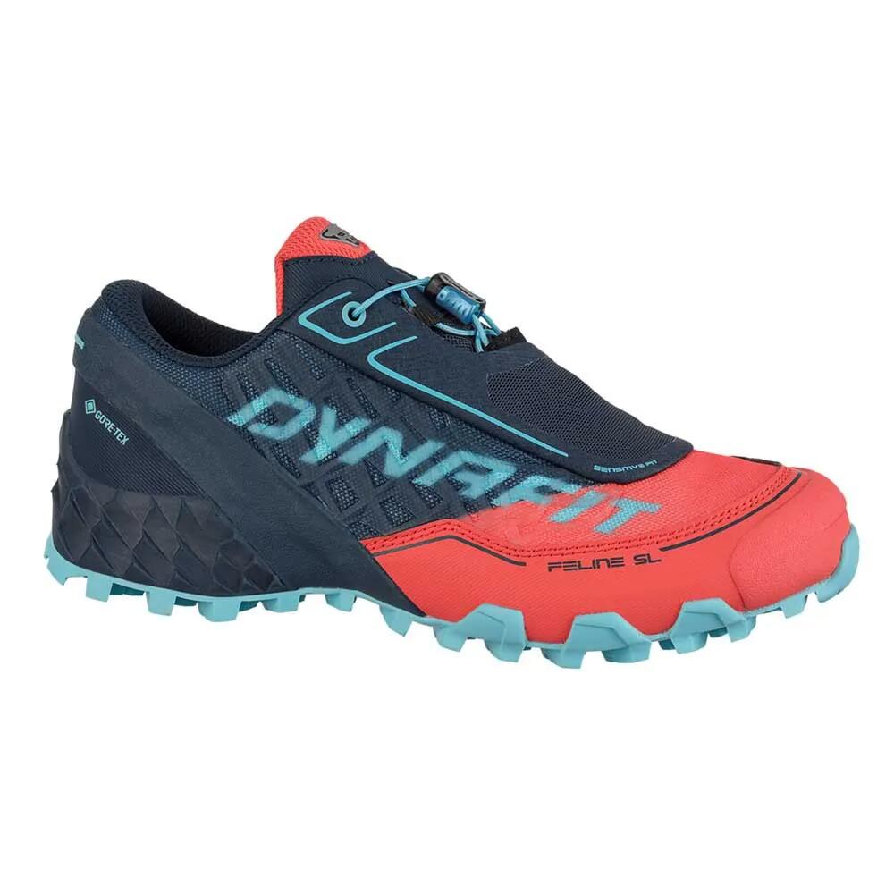 ディナフィット フェリーヌ SL ゴアテックス トレイル ランニング シューズ レディース （ Hot Coral / Blueberry ） | DYNAFIT Feline SL gore-tex trail running shoes Women 