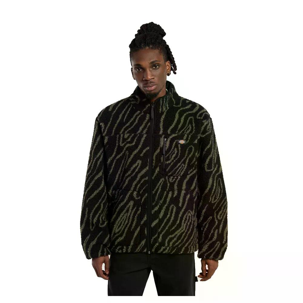 ディッキーズ マウント ホープ プリンテッド フルジップ スウェットシャツ レディース （ Black ） | DICKIES Mount Hope Printed full zip sweatshirt Woman [t]