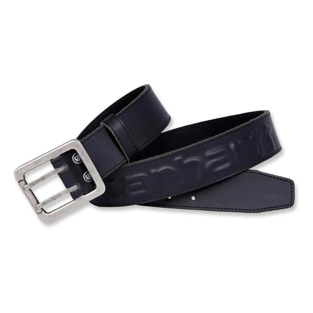 CARHARTT Logo leather belt （ Black ） [t]