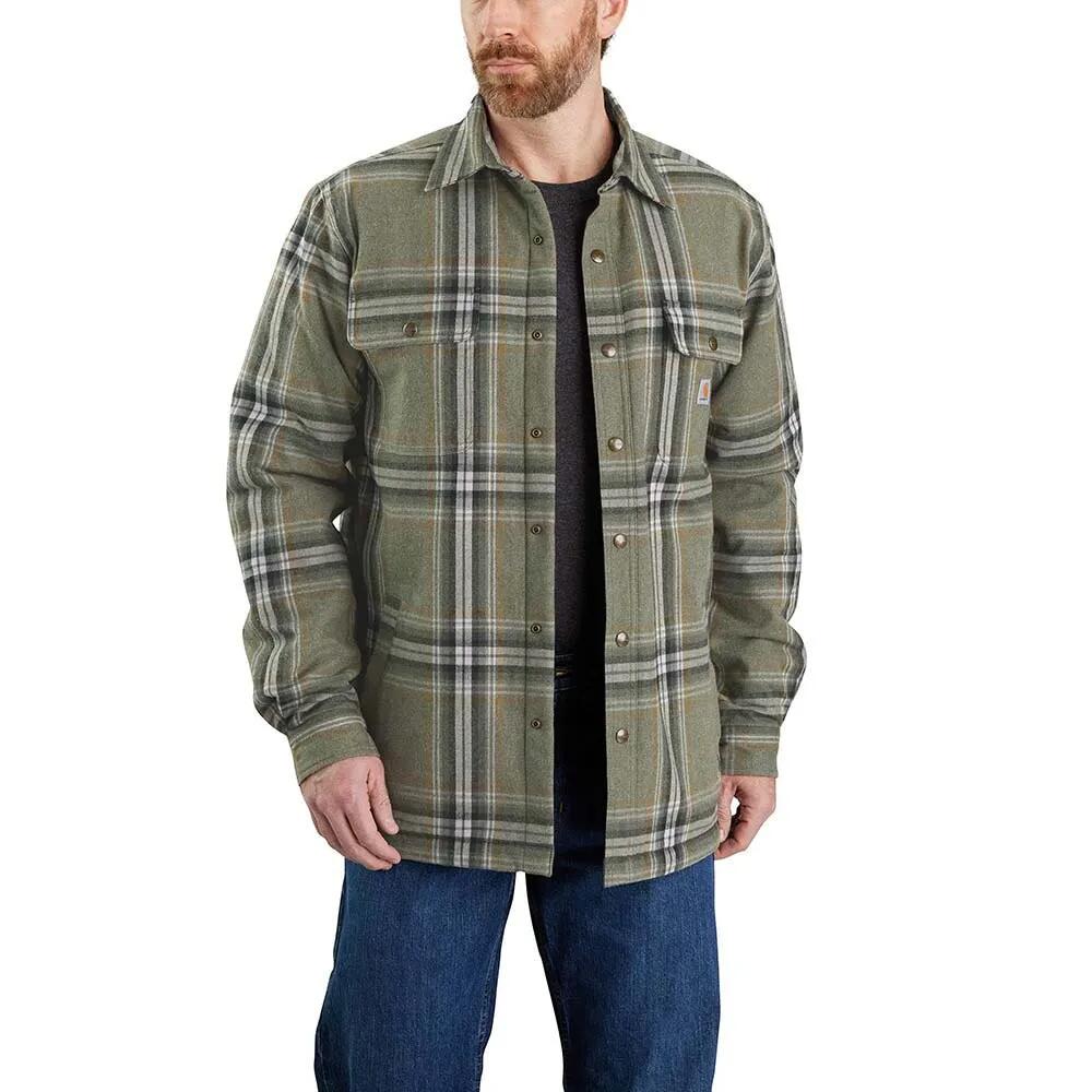 CARHARTT Sherpa long sleeve shirt （ Basil ） [t]