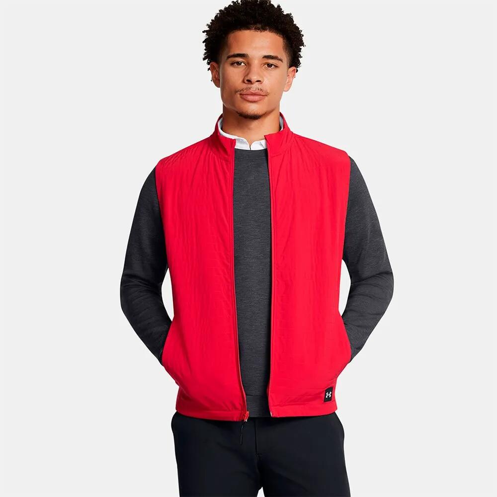 アンダーアーマー ゴルフ ドライブ プロ ストーム インシュレーテッド ベスト （ Red / Metallic Silver ） | UNDER ARMOUR GOLF Drive Pro Storm Insulated Vest [t](4)