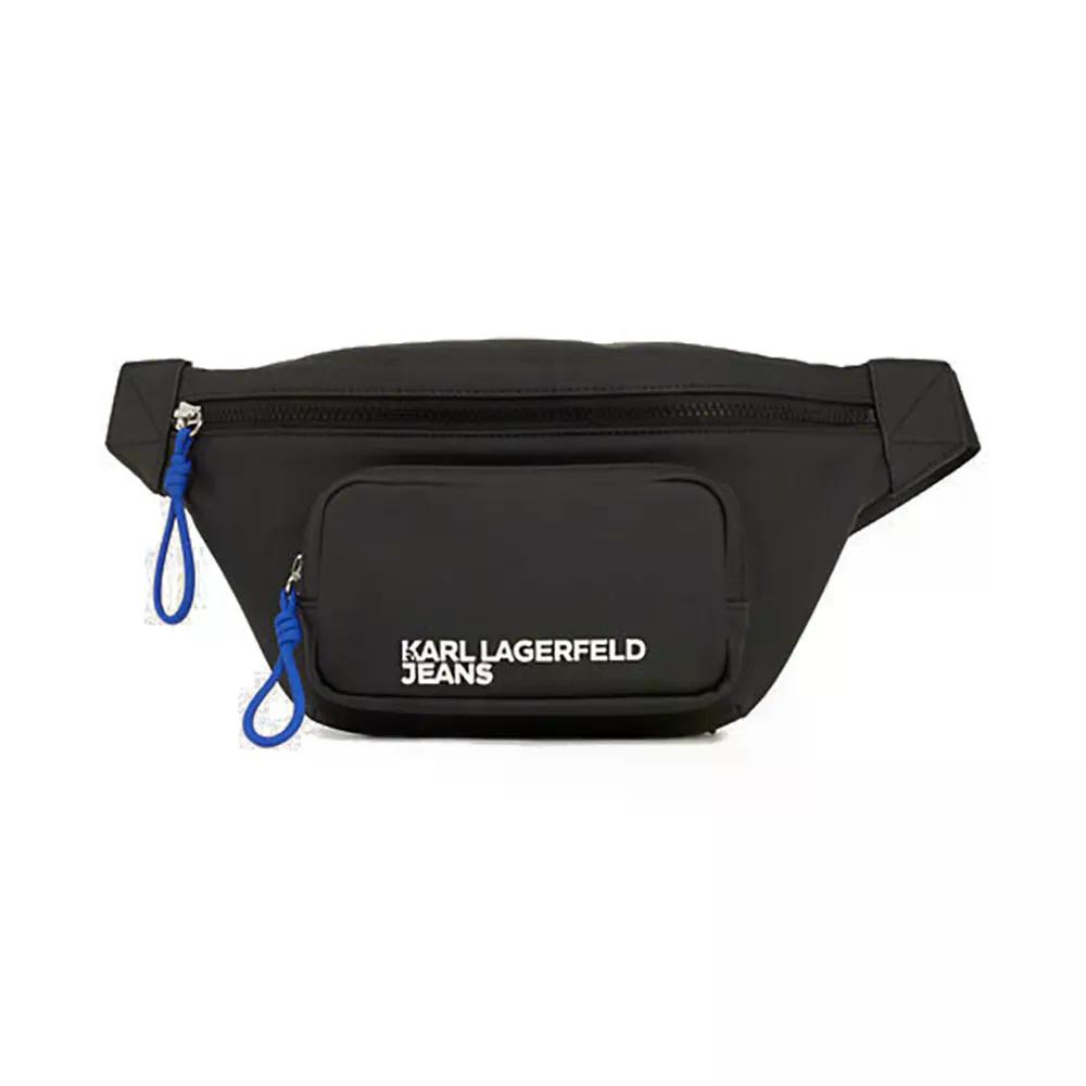 カール ラガーフェルド ジーンズ コーテッド PU ウエストバッグ （ Black ） | KARL LAGERFELD JEANS Coated PU Waist Bag [t]