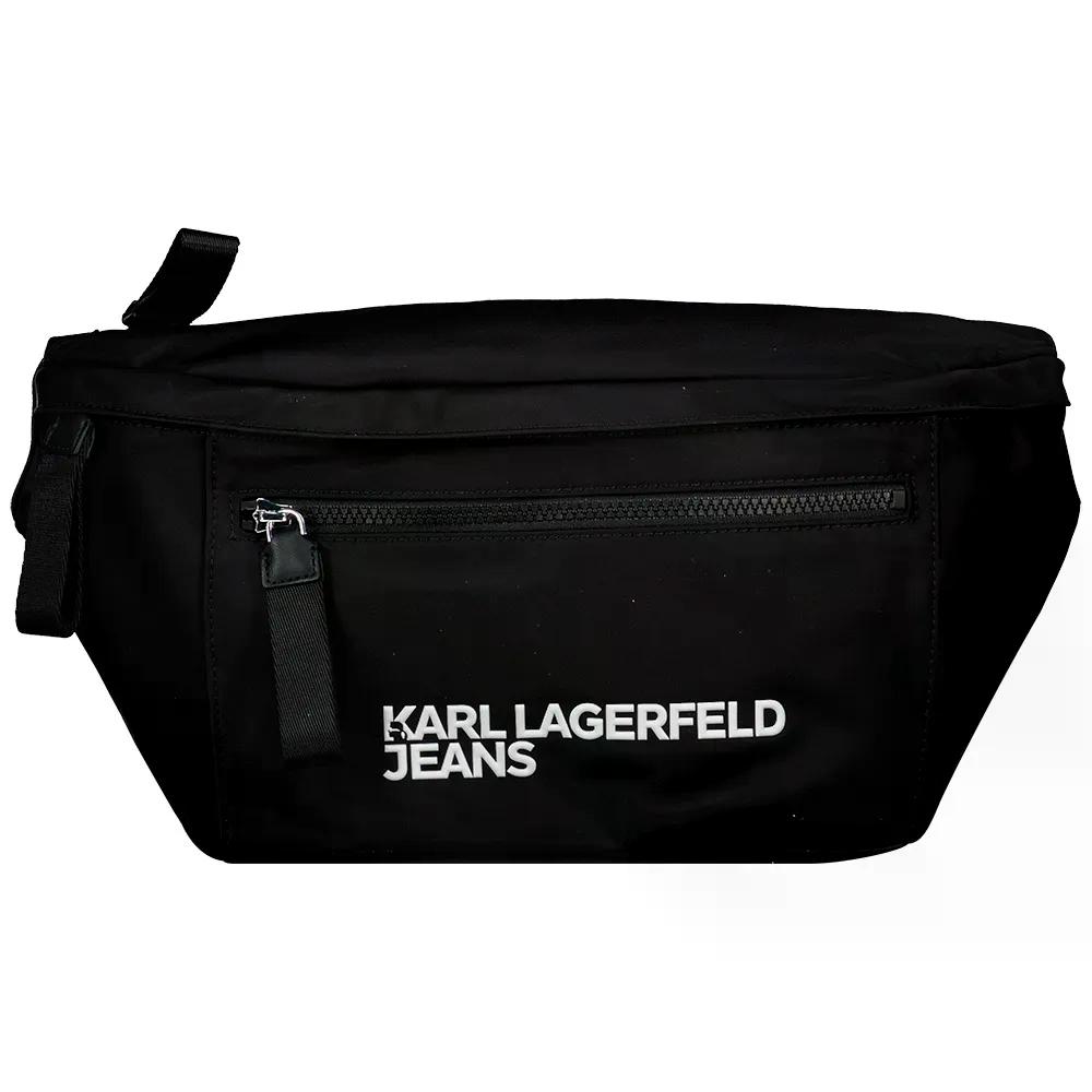 カール ラガーフェルド ジーンズ エッセンシャル XL ウエストバッグ （ Black ） | KARL LAGERFELD JEANS Essential XL Waist Bag [t]