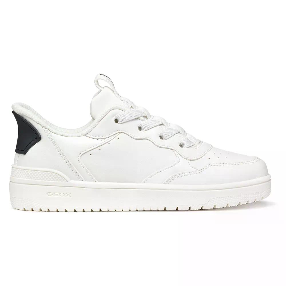 ジェオックス ワシバ ファストイン キッズ スニーカー （ White/Black ） | GEOX Washiba Fast-In Kids Sneakers [t]
