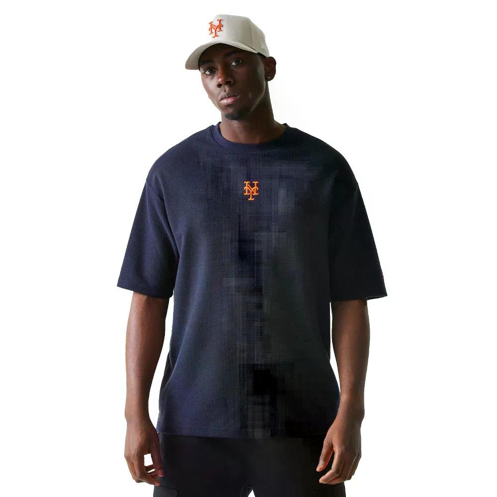 樂天商城 - NEW ERA MLB Waffle New York Mets 半袖Tシャツ （ Navy ） [t]